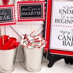 Personalisierte Diplom-Design Graduierung Satz von 20 Bonbonpapier mit Text und Schleife Graduierung Party Favors Geschenk für Absolventen