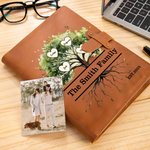 Henkilökohtainen Family Tree of Life A5 Nahka Notebook kansi 2-20 nimet ja säilytys tasku Travel Essentials Syntymäpäivä lahja perheelle