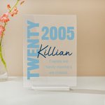 Personalisierte Geburtstag Acryl Plaque mit Name Alter und Jahr Text Home Dekoration Geburtstag Geschenke für Freunde Familie