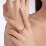 Personalised Initial Bar Ring with Name Dainty Jewellery Engagement Bridal Anniversary Birthday Gift for Women Girls