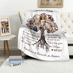 Personalisierte Wir lieben dich Foto Collage Baum weiche Decke mit 1-10 Namen Home Decor Geburtstag Muttertag Geschenk für Mama Oma Familie