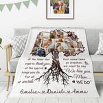 Personalisierte Wir lieben dich Foto Collage Baum weiche Decke mit 1-10 Namen Home Decor Geburtstag Muttertag Geschenk für Mama Oma Familie