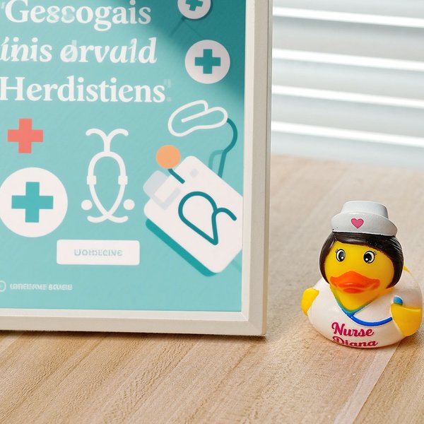 Henkilökohtainen söpö Sairaanhoitaja kumia ankka nimi työpöydän sisustus hauska dekompressio lelu syntymäpäivälahja sairaanhoitaja valmistunut