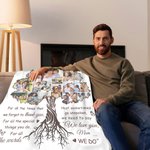 Personalisierte Wir lieben dich Foto Collage Baum weiche Decke mit 1-10 Namen Home Decor Geburtstag Muttertag Geschenk für Mama Oma Familie