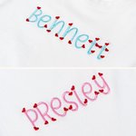 Personalizado Amor Corazón Bordado Nombre 100% Algodón Bebé Body Niño Camiseta Cumpleaños Aniversario Regalo para Niñas Niños