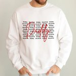 Personalized Multicolor 1-20 Names Soft Crewneck T-shirt Sweatshirt with Title Father's Day Birthday Gift for Dad Grandpa
