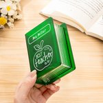 Libro personalizzato con portapenne dal design a mela per l'insegnante