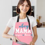 Personalized Heart Boy or Girl Mama Adjustable Waterproof Apron with 1-6 Kids Names and Pockets Cooking Essential Mother's Day Gift for Mom Grandma