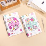Personalized Cute Doodle Initial Spiral Notebook with Name Back to School Teacher Appreciation Gift for Teachers