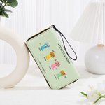 Personalized Our Grandest Adventure Floral Boots Leather Long Wristlet Zippered Wallet with 2-6 Names Birthday Mother's Day Gift for Women