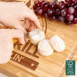 Personalized BBQ Grill Fork FSC Bamboo Charcuterie Cutting Board with Engraved Texts and Juice Groove Father's Day Birthday Gift for Dad Grill Master