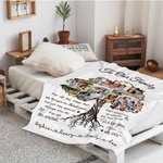 Personalisierte Wir lieben dich Foto Collage Baum weiche Decke mit 1-10 Namen Home Decor Geburtstag Muttertag Geschenk für Mama Oma Familie