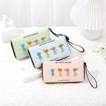 Personalized Our Grandest Adventure Floral Boots Leather Long Wristlet Zippered Wallet with 2-6 Names Birthday Mother's Day Gift for Women