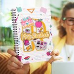 Personalized Cute Doodle Initial Spiral Notebook with Name Back to School Teacher Appreciation Gift for Teachers