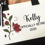 Personalized 12 Zodiac Floral Canvas Tote Bag with Name Portable Large Capacity Mother's Day Birthday Retirement Gifts for Her