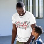 Personalized Multicolor 1-20 Names Soft Crewneck T-shirt Sweatshirt with Title Father's Day Birthday Gift for Dad Grandpa