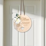 Gepersonaliseerde Kunstbloemen Hart Houten Versiering met Naam en Tekst Huisdecoratie Moederdag Grootmoederdag Waardering voor Haar