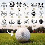 Sello personalizado para pelotas de golf con monograma y caja de almacenamiento de metal regalo para el Día del Padre para jugadores de golf