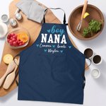 Personalized Heart Boy or Girl Mama Adjustable Waterproof Apron with 1-6 Kids Names and Pockets Cooking Essential Mother's Day Gift for Mom Grandma