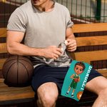 Serviette de sport super absorbante avec numéro et crochet Cadeau d'anniversaire pour les amateurs de basket-ball