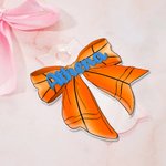 Personalized Soccer Basketball Coquette Bow Name Plate Tag Accessory for 20 oz 30 oz 40 oz Stanley Tumbler Game Day Birthday Gift for Sports Lovers