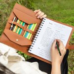 Personalisierte Familie Baum des Lebens A5 Leder Notebook Cover mit Text und Lagerung Tasche Reise Essentials Geburtstagsgeschenk für Familie