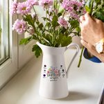Personalisierte Mutter Großmutters Garten Geburt Blume Keramikvase mit Namen Home Decor Muttertag Geburtstag Geschenk für Mama Oma