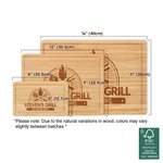 Personalized BBQ Grill Fork FSC Bamboo Charcuterie Cutting Board with Engraved Texts and Juice Groove Father's Day Birthday Gift for Dad Grill Master