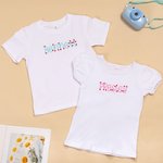 Personalizado Amor Corazón Bordado Nombre 100% Algodón Bebé Body Niño Camiseta Cumpleaños Aniversario Regalo para Niñas Niños