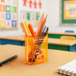 Libro personalizzato con portapenne dal design a mela per l'insegnante