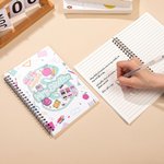 Personalized Cute Doodle Initial Spiral Notebook with Name Back to School Teacher Appreciation Gift for Teachers