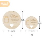 Gepersonaliseerde Kunstbloemen Hart Houten Versiering met Naam en Tekst Huisdecoratie Moederdag Grootmoederdag Waardering voor Haar