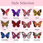 Personalisierte Geburt Blume Schmetterling Absolvent Ledergriff große Canvas Tote Bag mit Namen und Jahr Gratulation Graduierung Geschenk für Frauen