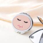 Personalized Eyelash Name Face Design Folded Mirror Multicolor Compact Travel Accessories Birthday Bridesmaid Mother's Day Gift for Women