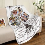 Personalisierte Wir lieben dich Foto Collage Baum weiche Decke mit 1-10 Namen Home Decor Geburtstag Muttertag Geschenk für Mama Oma Familie