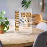 Personalisierte Geburtstag Acryl Plaque mit Name Alter und Jahr Text Home Dekoration Geburtstag Geschenke für Freunde Familie