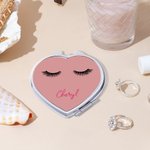 Personalized Eyelash Name Face Design Folded Mirror Multicolor Compact Travel Accessories Birthday Bridesmaid Mother's Day Gift for Women