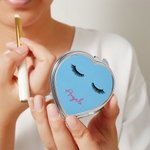 Personalized Eyelash Name Face Design Folded Mirror Multicolor Compact Travel Accessories Birthday Bridesmaid Mother's Day Gift for Women