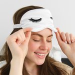 Masque de cils en soie pour dormir avec pochette Cadeau d'anniversaire et d'enterrement de vie de jeune fille pour femme