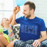 Personalized Multicolor 1-20 Names Soft Crewneck T-shirt Sweatshirt with Title Father's Day Birthday Gift for Dad Grandpa