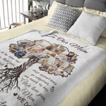 Personalisierte Wir lieben dich Foto Collage Baum weiche Decke mit 1-10 Namen Home Decor Geburtstag Muttertag Geschenk für Mama Oma Familie