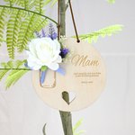 Gepersonaliseerde Kunstbloemen Hart Houten Versiering met Naam en Tekst Huisdecoratie Moederdag Grootmoederdag Waardering voor Haar