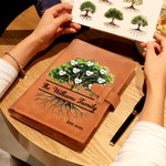 Henkilökohtainen Family Tree of Life A5 Nahka Notebook kansi 2-20 nimet ja säilytys tasku Travel Essentials Syntymäpäivä lahja perheelle