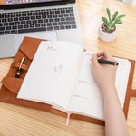 Personalisierte Familie Baum des Lebens A5 Leder Notebook Cover mit Text und Lagerung Tasche Reise Essentials Geburtstagsgeschenk für Familie