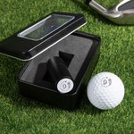 Personalisierte Geburt Blume Initial Name Golf Ball Stempel mit Metall Storage Box Muttertag Geburtstag Geschenk für Frauen Golfer Golfliebhaber
