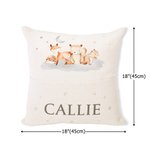 Personalisierte Woodland Tiere Soft Bedtime Story Kissen mit Namen und Buch Tasche Kinderzimmer Dekoration Baby Dusche Geburtstag Geschenk für Mädchen Jungen