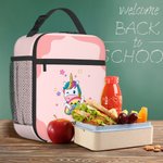 Personlig lunchlåda med namn och nätficka för pojkar och flickor Födelsedagspresent till skolstarten