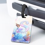 Gepersonaliseerde Fantasie Zeemeermin Princess Onderwater Wereld Bagagelabel met Naam Reisaccessoires Verjaardagscadeau voor Meisjes Vrouwen