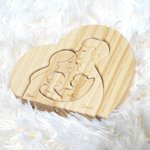 Puzzle in legno personalizzato con 2-5 nomi abbraccio cuore decorazione da scrivania festa della mamma compleanno anniversario regalo per famiglia