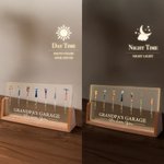 Personalisierte We Love You Repair Tools Design LED-Nachtlicht mit 1-12 Namen und hölzerne Basis Home Decor Vatertag Geschenk für Papa Opa
